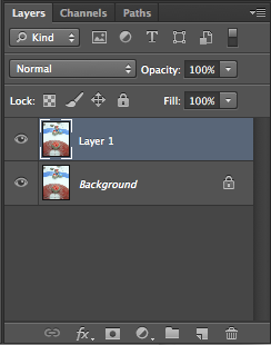 1 Duplicate layer