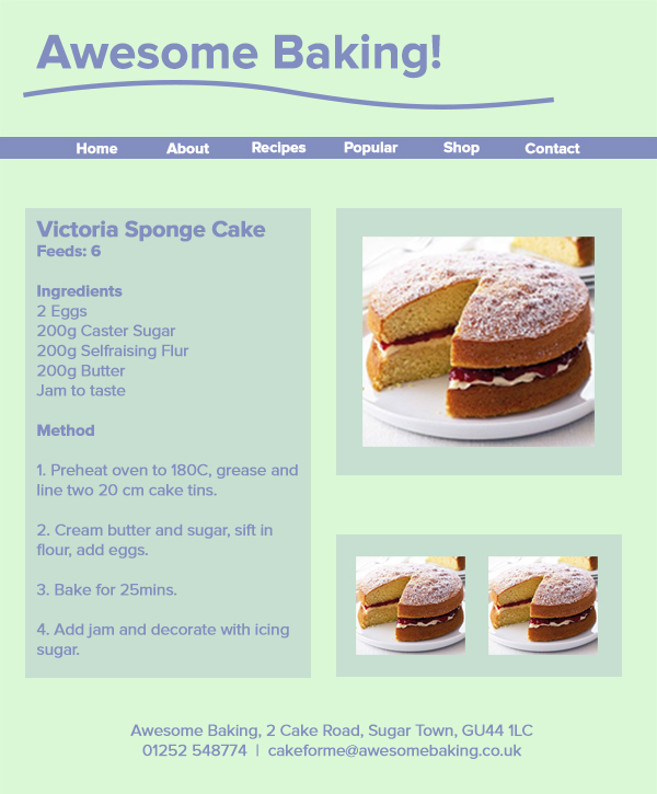 Baking Website