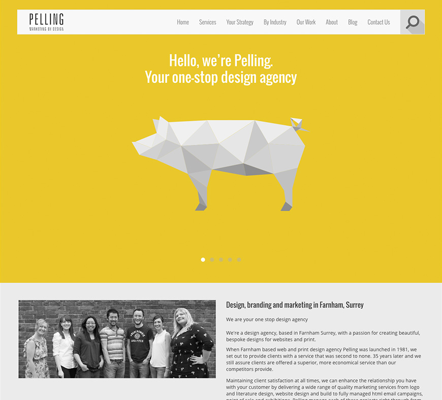 New homepage design