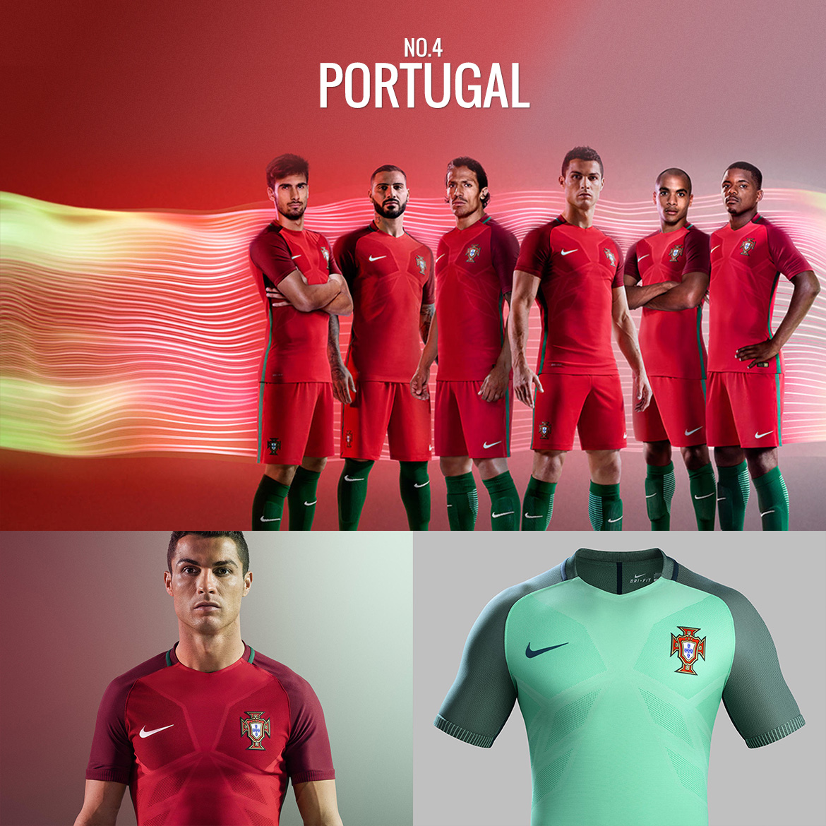 UEFA Euro 2016 - Portugal - Football Kit Design